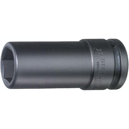 Stahlwille Tools 3/4 Inches Drive Impact Socket Gunmetal, 20 mm (3/4") Size 27 mm L.100 mm 25090027
